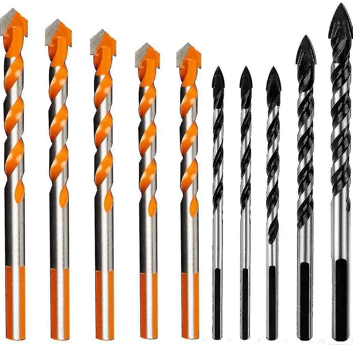 10pcs Masonry Drill Bit Tungsten Carbide Drill Bits Professional Tile Drill