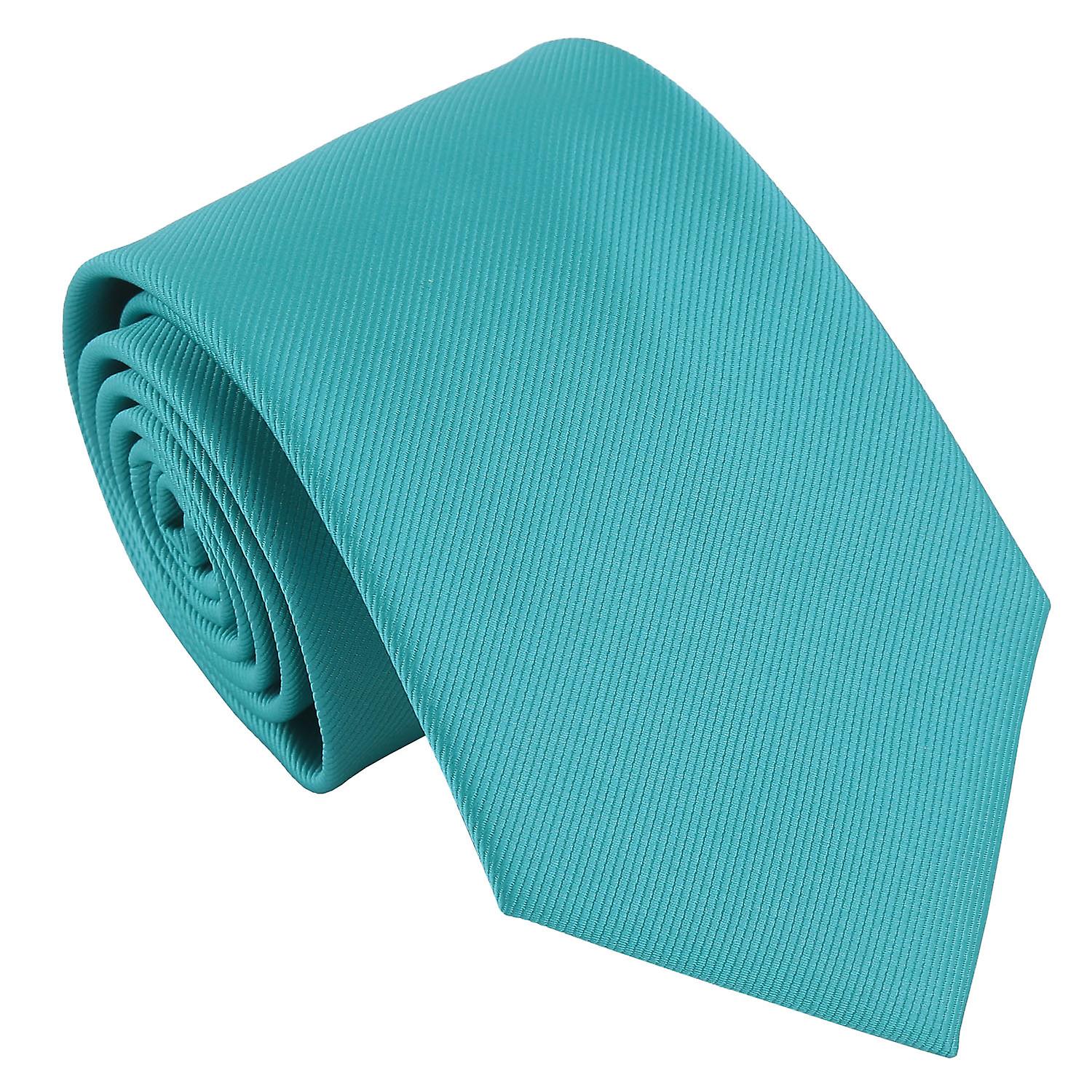 Turquoise Green Plain Twill Tie