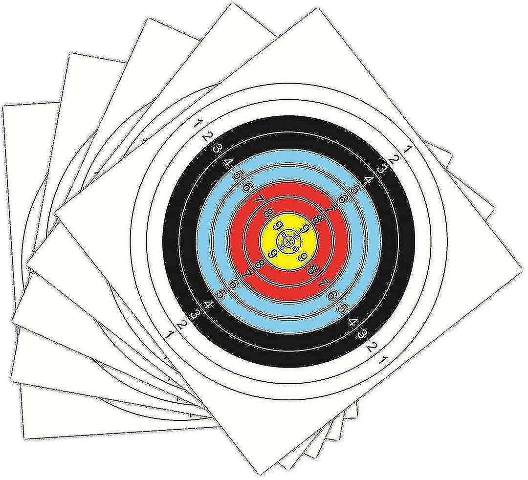 Archery Target Face, 30 Pcs Archery Shooting Paper Target Square Archery Training Paper Best Gift