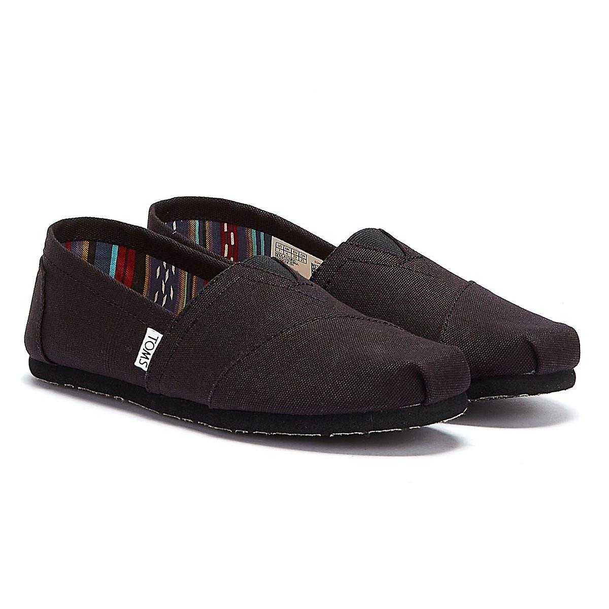 TOMS Mens All Canvas Classic Espadrilles - (Black)