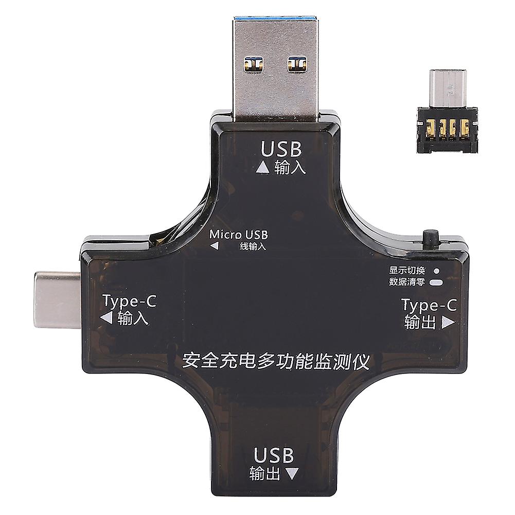 USB Power Meter Charger Tester Multimeter Current Meter Voltmeter DC Type C HD IPS Color Screen