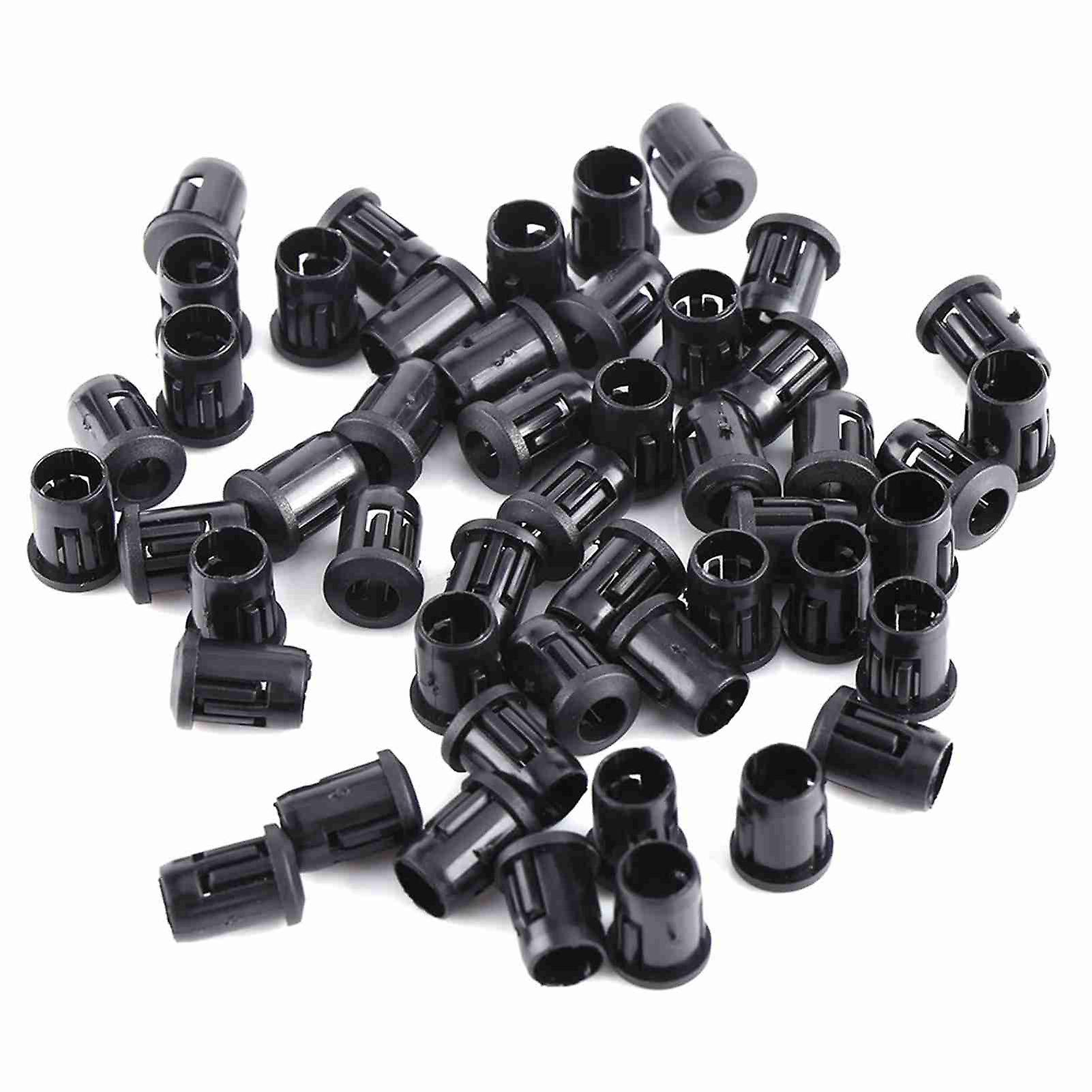 Qukaim Diode Holder 5mm LED Diode Holder, Pack of 50, Nylon Black Clip Bezel Mount for Lamp Light, Suitable for Various Applications