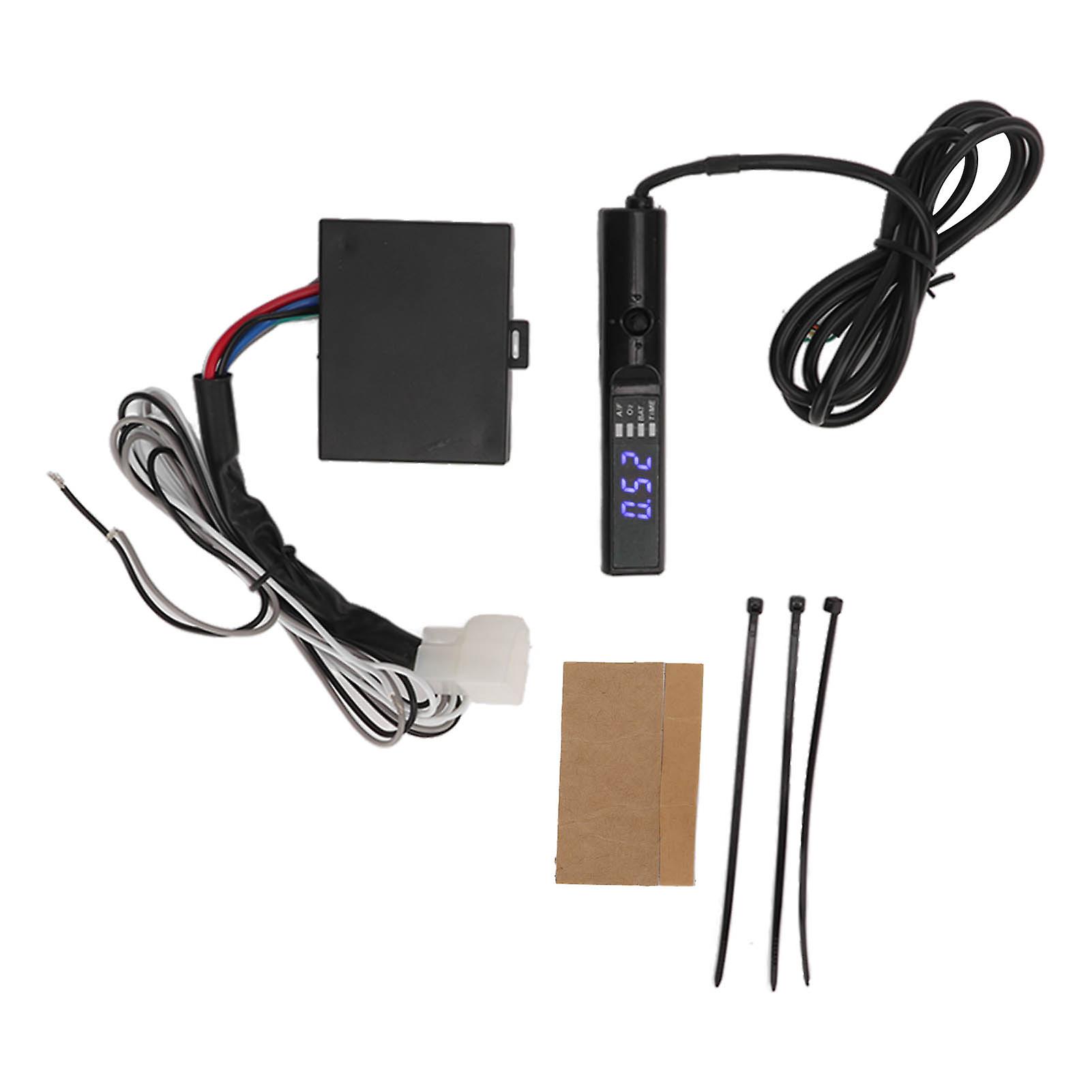 Engine start timer for car with blue LED digital display