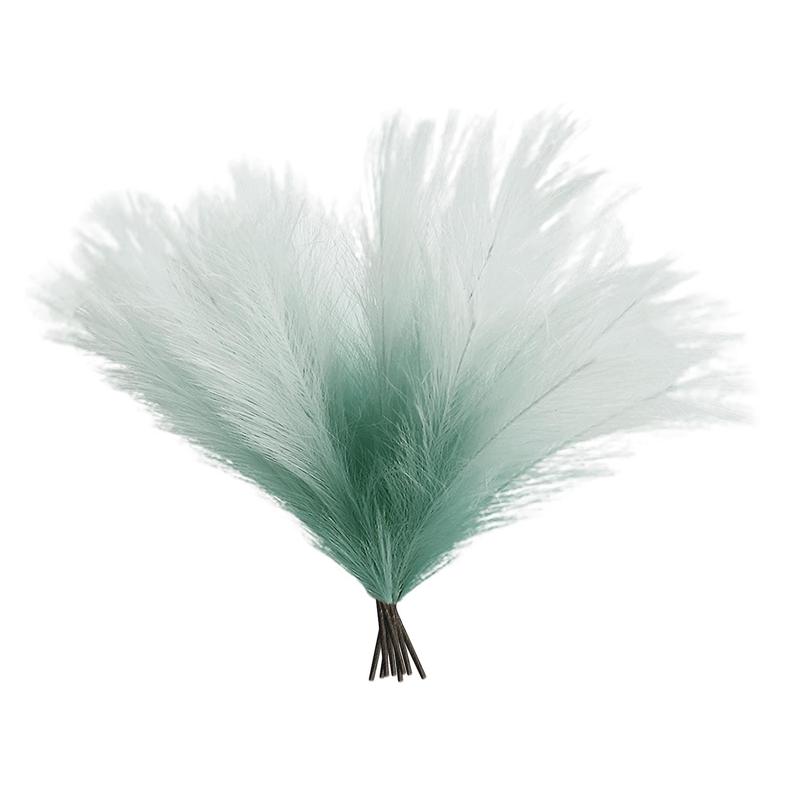 8Pcs  Artificial Pampas Grass Versatile Decorative Gradient Green Modern Vase Filler Faux Pampas Grass For Home Office Parties