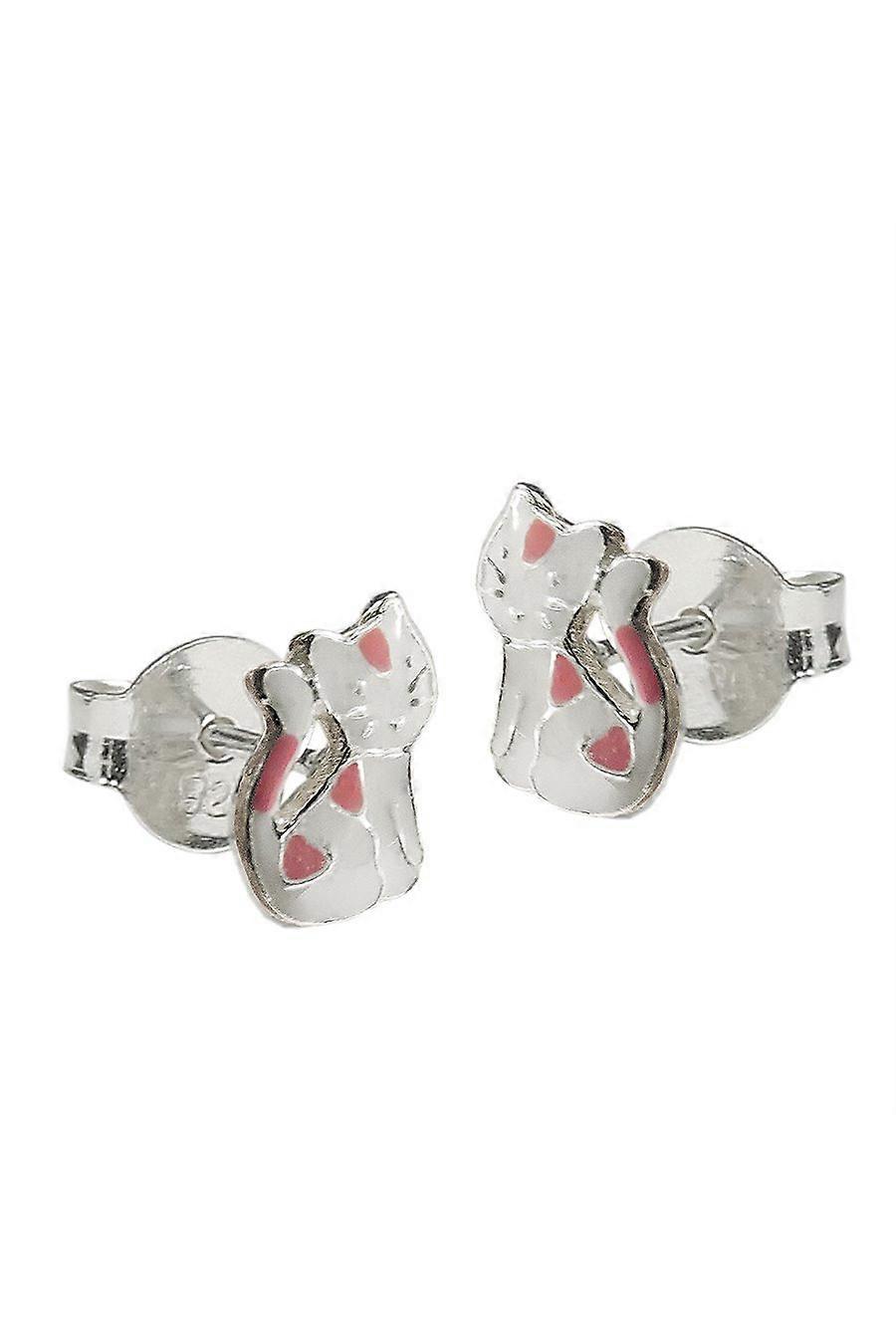 Earrings Cat Silver 925 - Gl93823