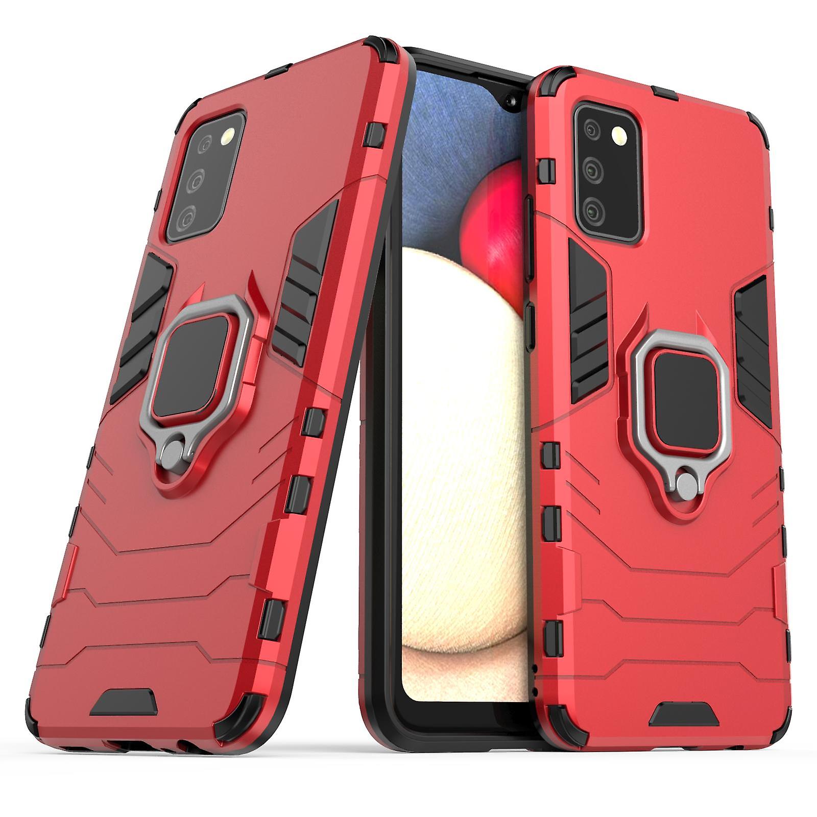 Shockproof Magnetic With Ring Stand Cover Case For Samsung Galaxy A02S 164.2