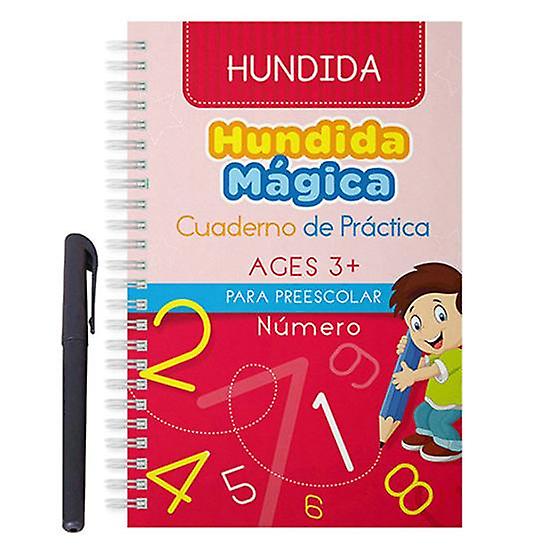 Kids Large Handwriting Practice Copybook Groove Design Spiral Bound Reusable Preschool Calligraphy Workbook