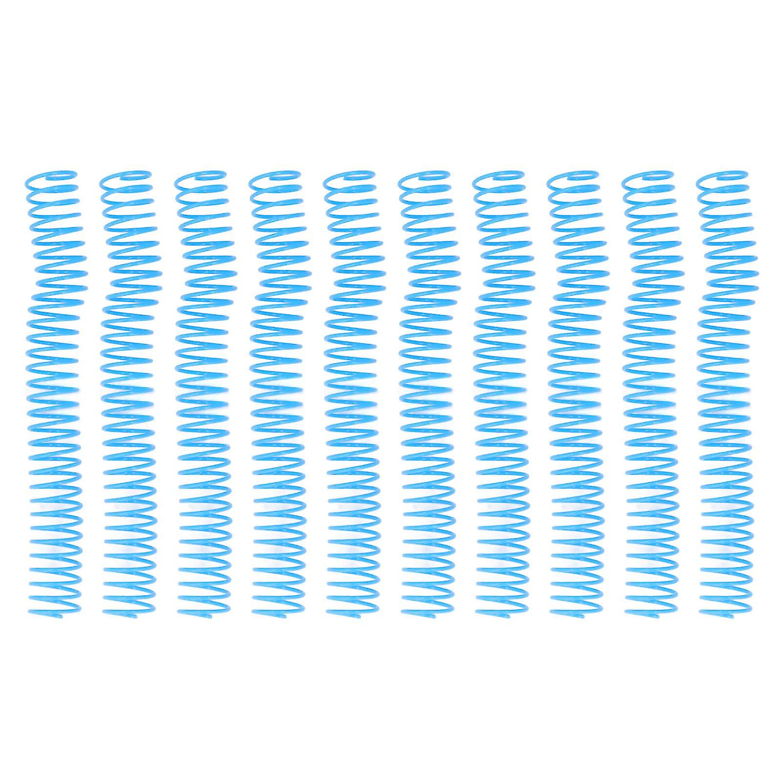 Blue Spiral Binding Coil Set Kit - 10Pcs, 29mm Inner Diameter, Large Capacity Spine Comb with 30 Holes