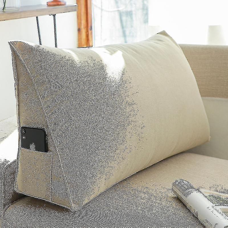 Triangular Bed Wedge Pillow, Back Support Backrest Reading Cushion-Yvan
