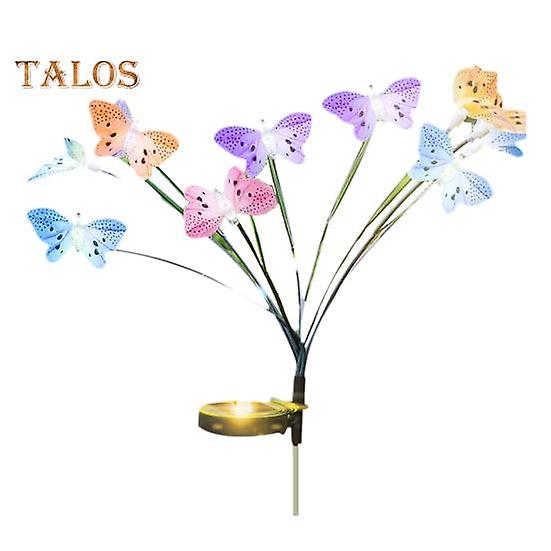 Solar-powered Butterfly Garden Lamp Outdoor Decoration IP65 Waterproof Automatic Charging Easy to Install Color Changing Butterfly Solar Light