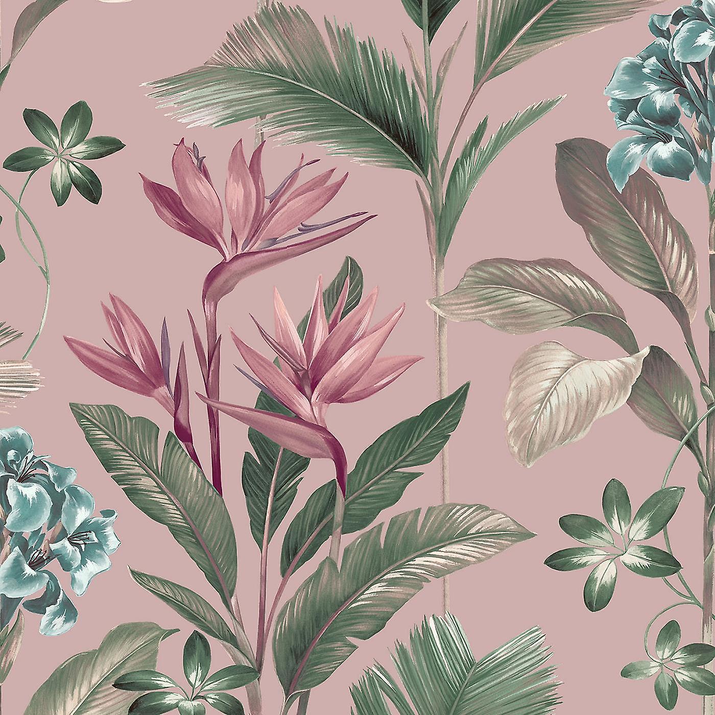 Oliana Floral Pink Wallpaper