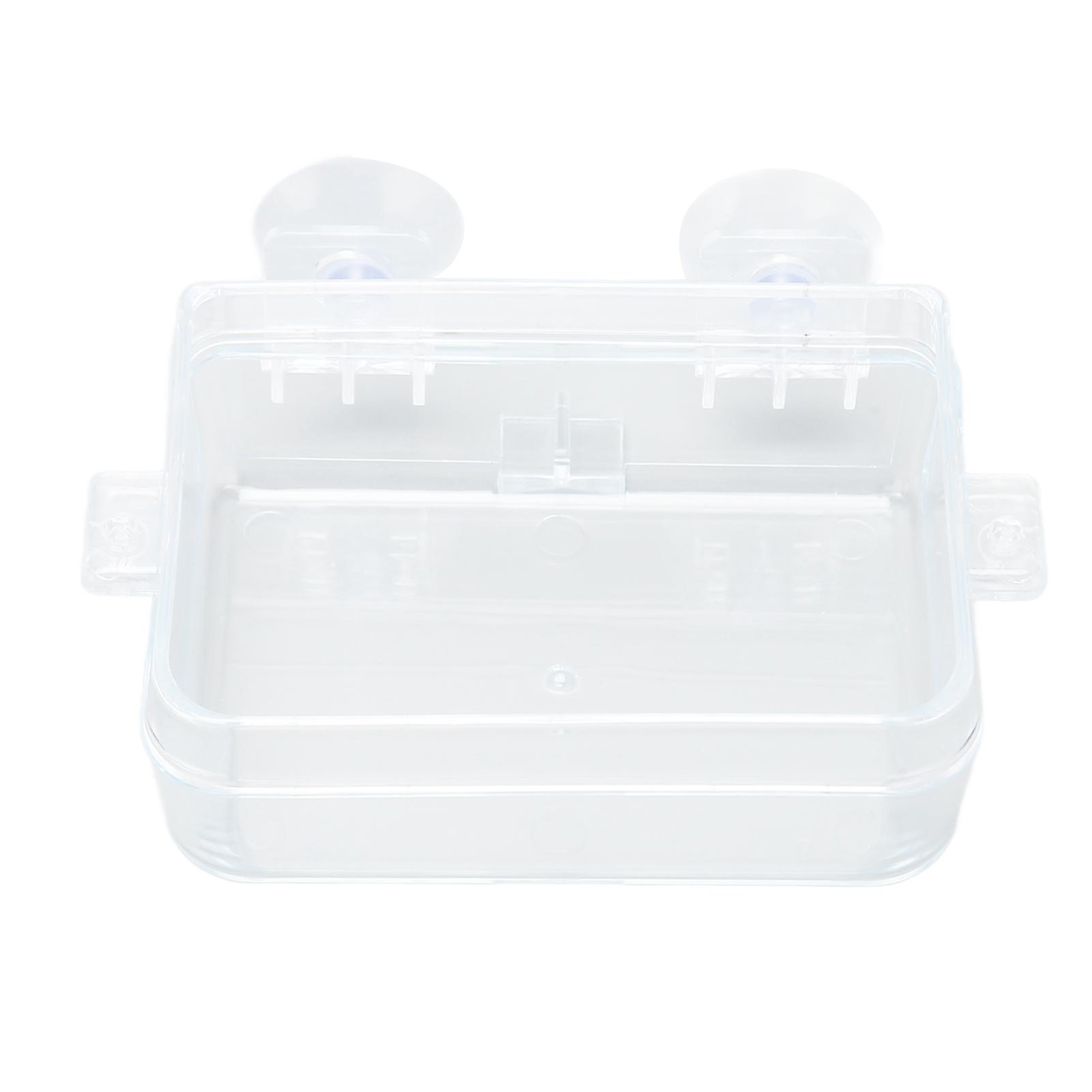 Reptile Feeder Cup Prevent Escape Transparent Reptile Feeding Dish with Suction Cup for Lizard Gecko Bearded Dragon S 