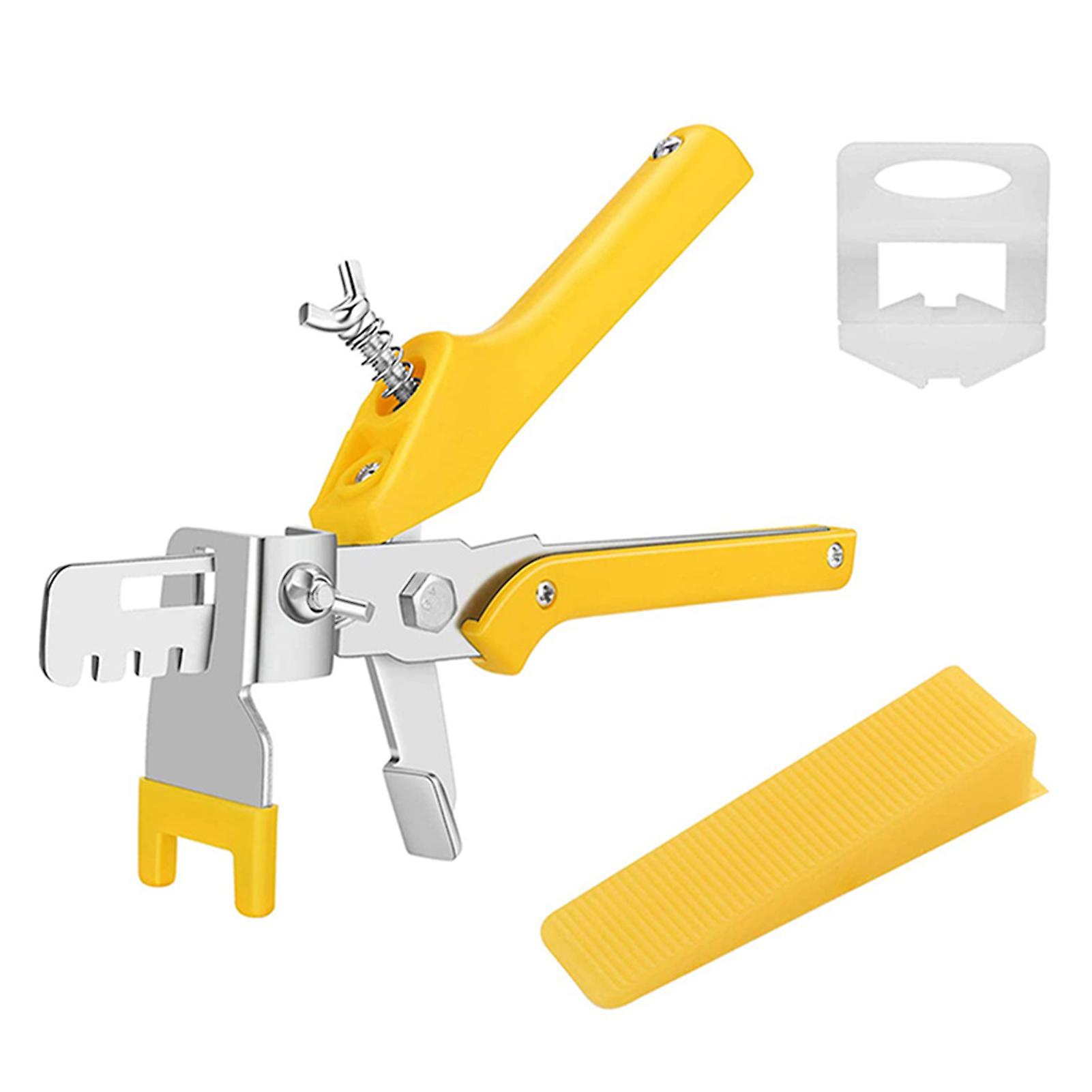 Tile Leveling System Kit 1/8" Includes 400pcs Tile Spacers Clips 200pcs Reusable Wedges and 1 Tile Plier Tile Tool Set N