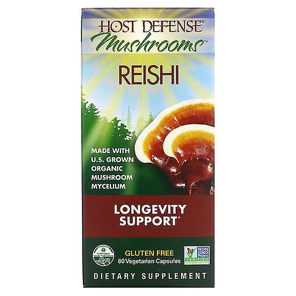 Fungi Perfecti Host Defense, Mushrooms, Reishi, Longevity Support, 60 Vegetarian Capsules