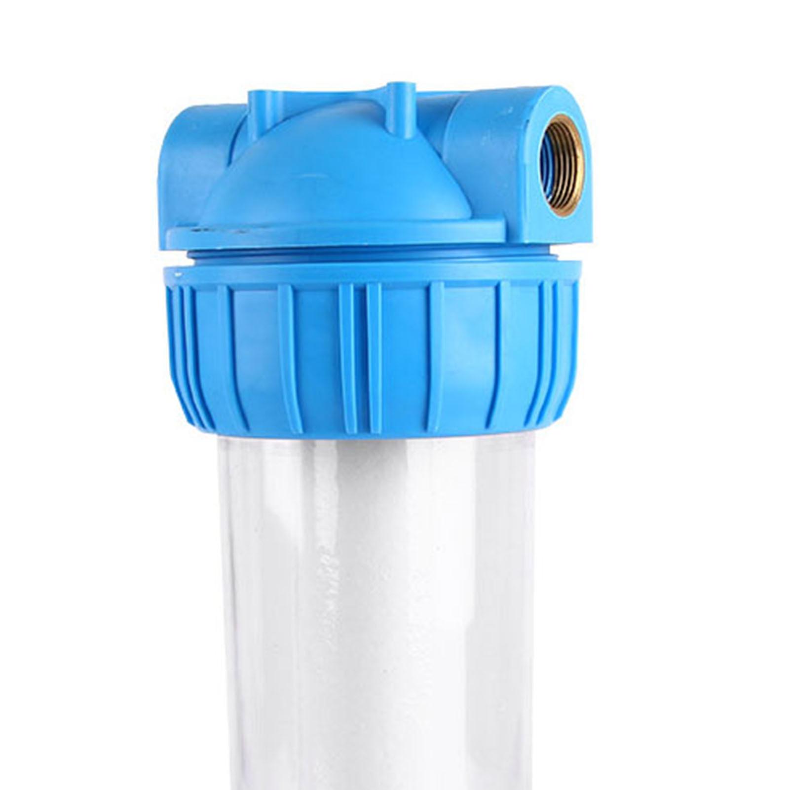 10in Water Filter Housing with Filter 1in Brass Port Transparent for Impurities Removal