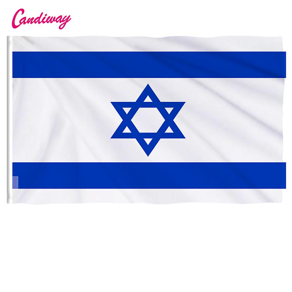 3x2 Foot Israel Flag Vivid Color And Uv Fade Resistant Canvas Header And Double Stitched Israeli National Flags Polyester