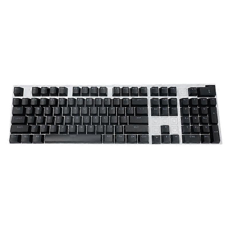 104 White Keys,Mechanical Keyboard Keycaps Game Keyboard Keys Wear No Oil White Keycaps for Keyboard,Black