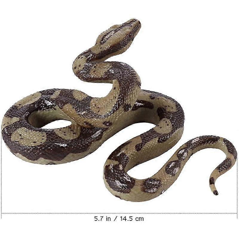 Barsinfi Simulation Rubber Fake Snake Toy Python Model Garden Creepy Prank Props