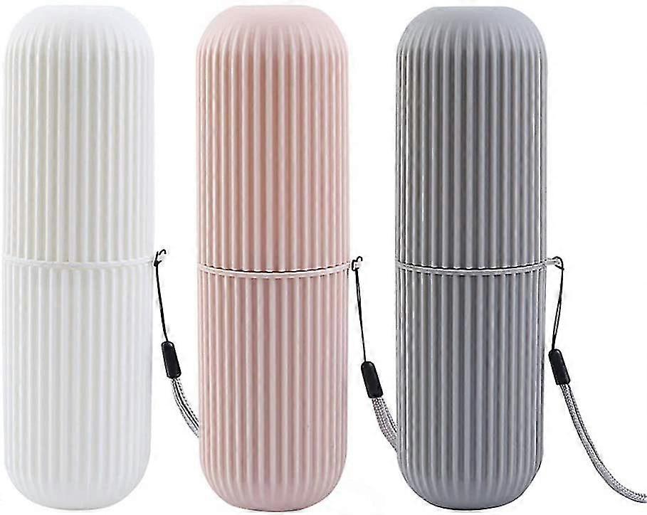3 Pack Portable Dustproof Toothbrush Travel Case