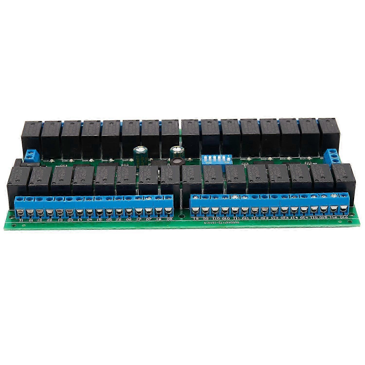 R421C32 DC12V 32 Channels Modbus RTU RS485 Bus Relay Module UART Serial Port Board for PLC LED Home Automation Door Lock