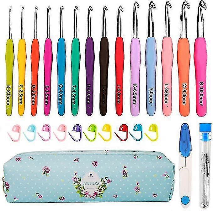 14 Pcs Crochet Hooks Set,crochet Needles Kit