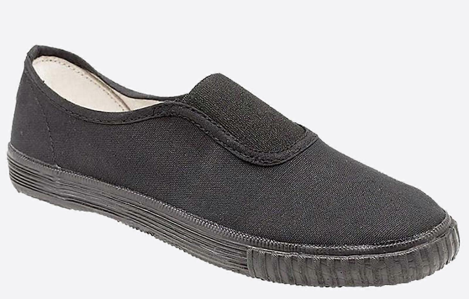 Dek Portland Slip-On Plimsols Junior Black