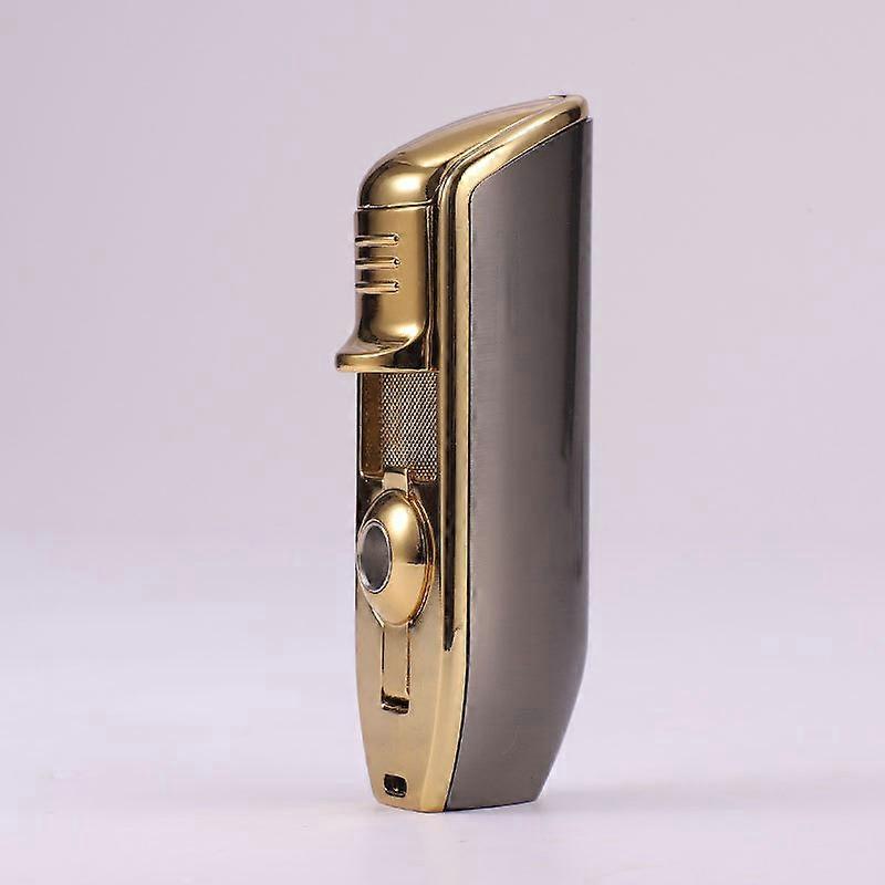 Manufacturer Three-Hole Torch Lighter Multi-Function With Cigar Puncher Metal Lighter Customization