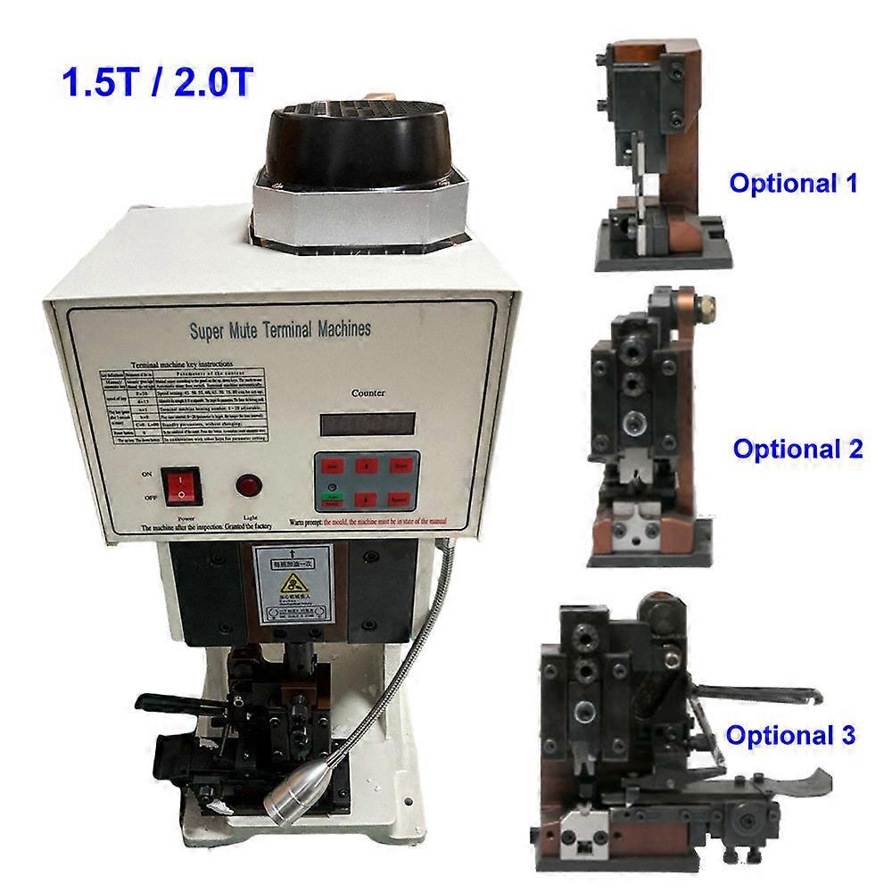 220V 110v Electric Crimper 1.5t 2.0t Low Noise Terminal Crimping Hine Vertical Horizontal Single Grain Mold Optional