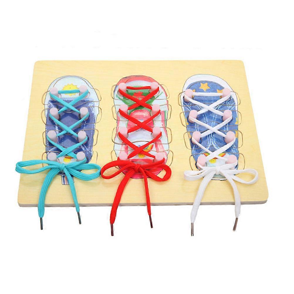 Shoelace Threading Teaching Toy Learn to Tie Shoelaces Toy Early Educational Toy