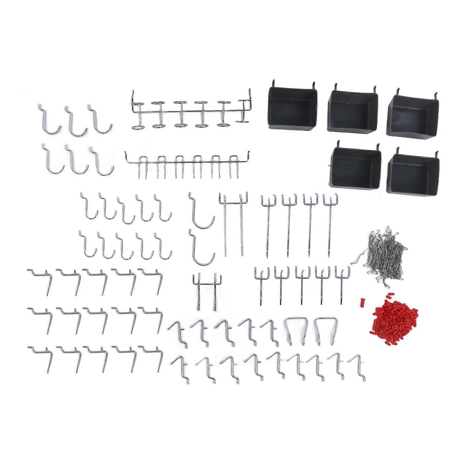 114Pcs Pegboard Hook Assortment Tool Storage Organizer Set Kit for Home Workshop