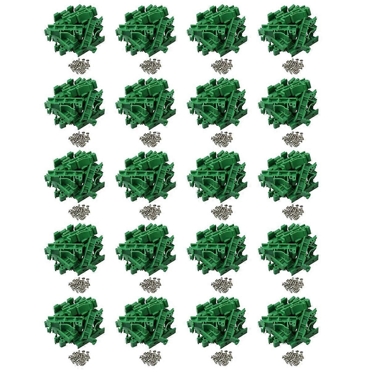 400Pcs DRG-01 PCB για DIN 35 ράγα τοποθετεί τον προσαρμογέα στήριξης Circuit Board Holder Carri