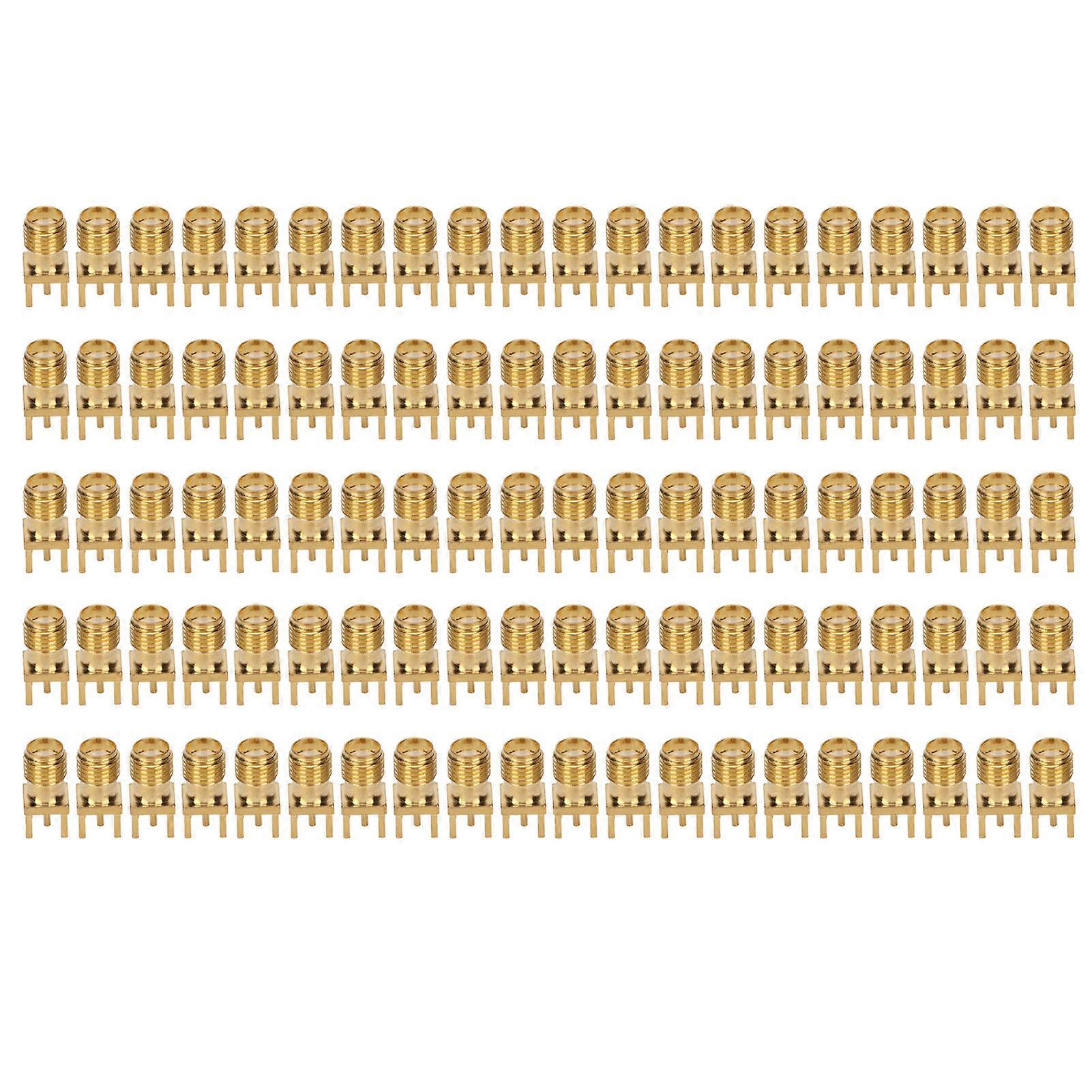 100Pcs RF Koaxialkabel Adapter Buchse Koax Line Connector Base Set Kit für PCB Modul