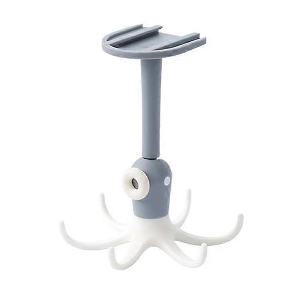 ZK-Multi-function hook 360 rotating kitchen living room six-claw multi-occasion sticky hook gray