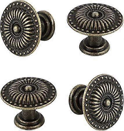 ZK-4pcs Vintage Dresser Knobs (Bronze)