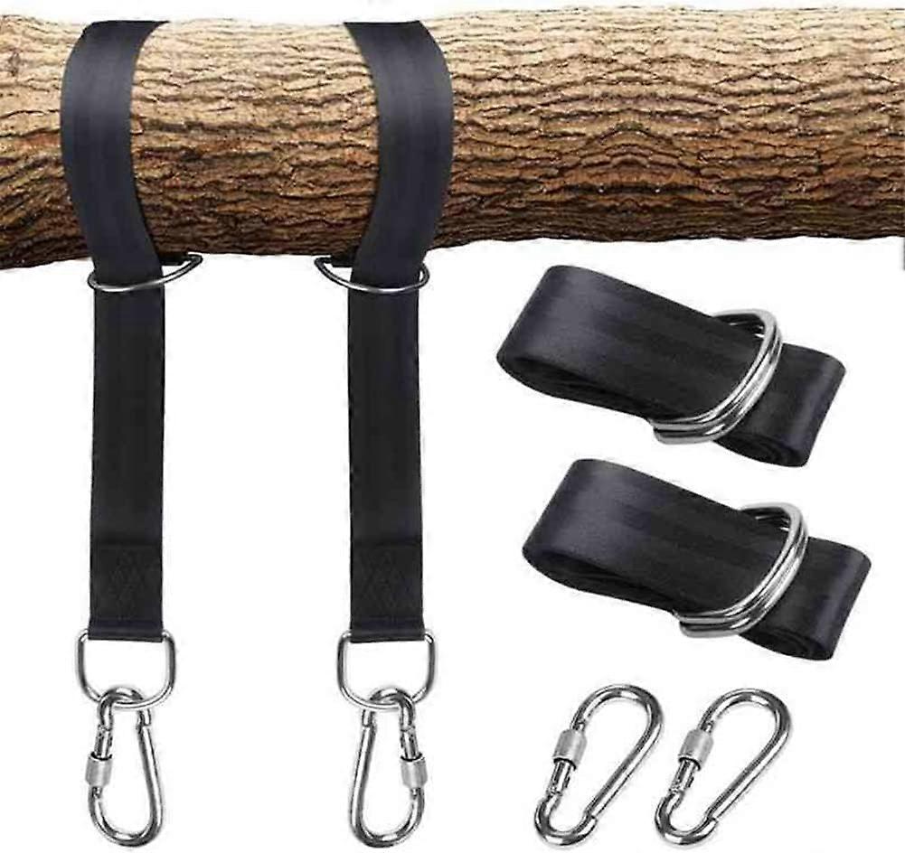 50cm Swing Strap, Heavy Suspension Straps, Suspension Kit with 2 D-Ring Carabiners, for Camping, Patio, Hammocks and Swings, 2 Pieces