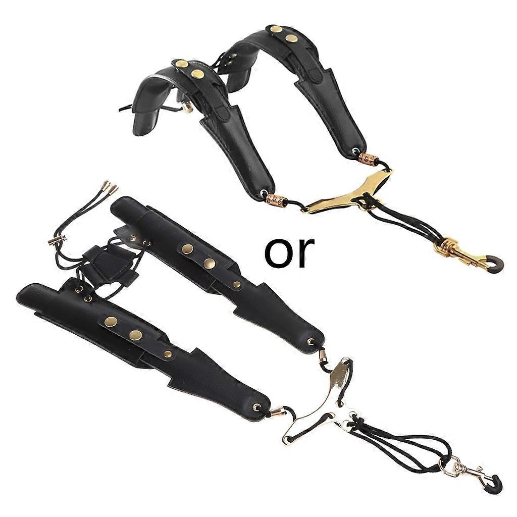 Adjustable Saxophone Neck Strap Padded Comfortable Leather Shoulder Harness