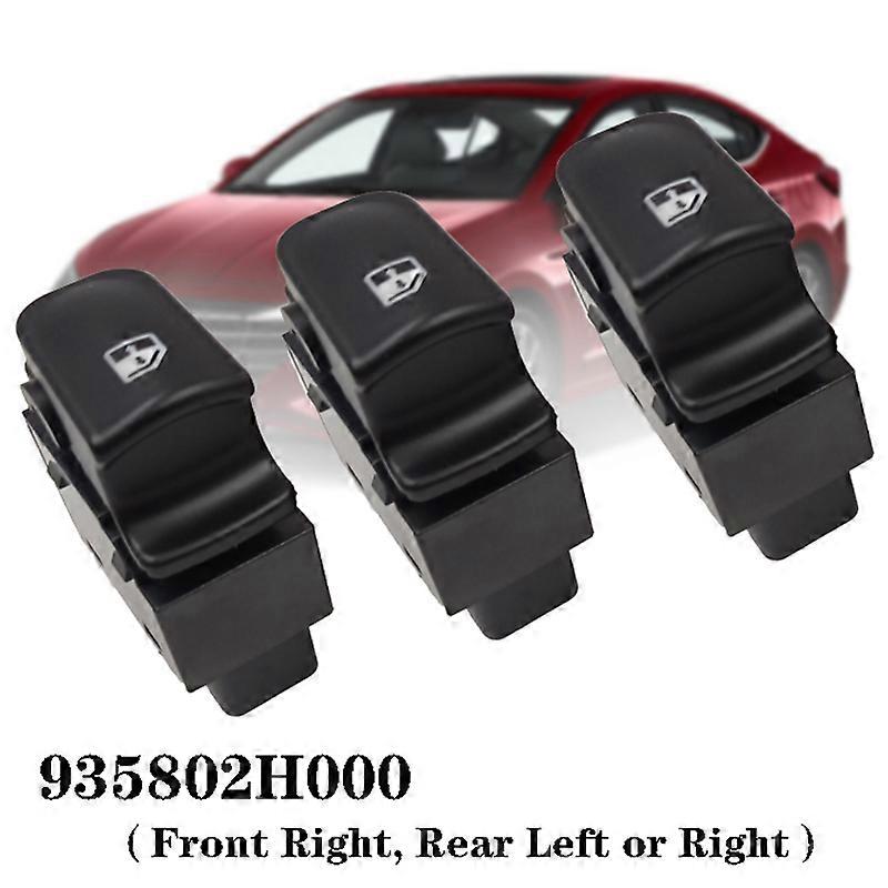 3Pcs Power Window Switch Front Right Rear Left or Right Window Buttons for Hyundai Elantra HD 2006-2009 935802H000