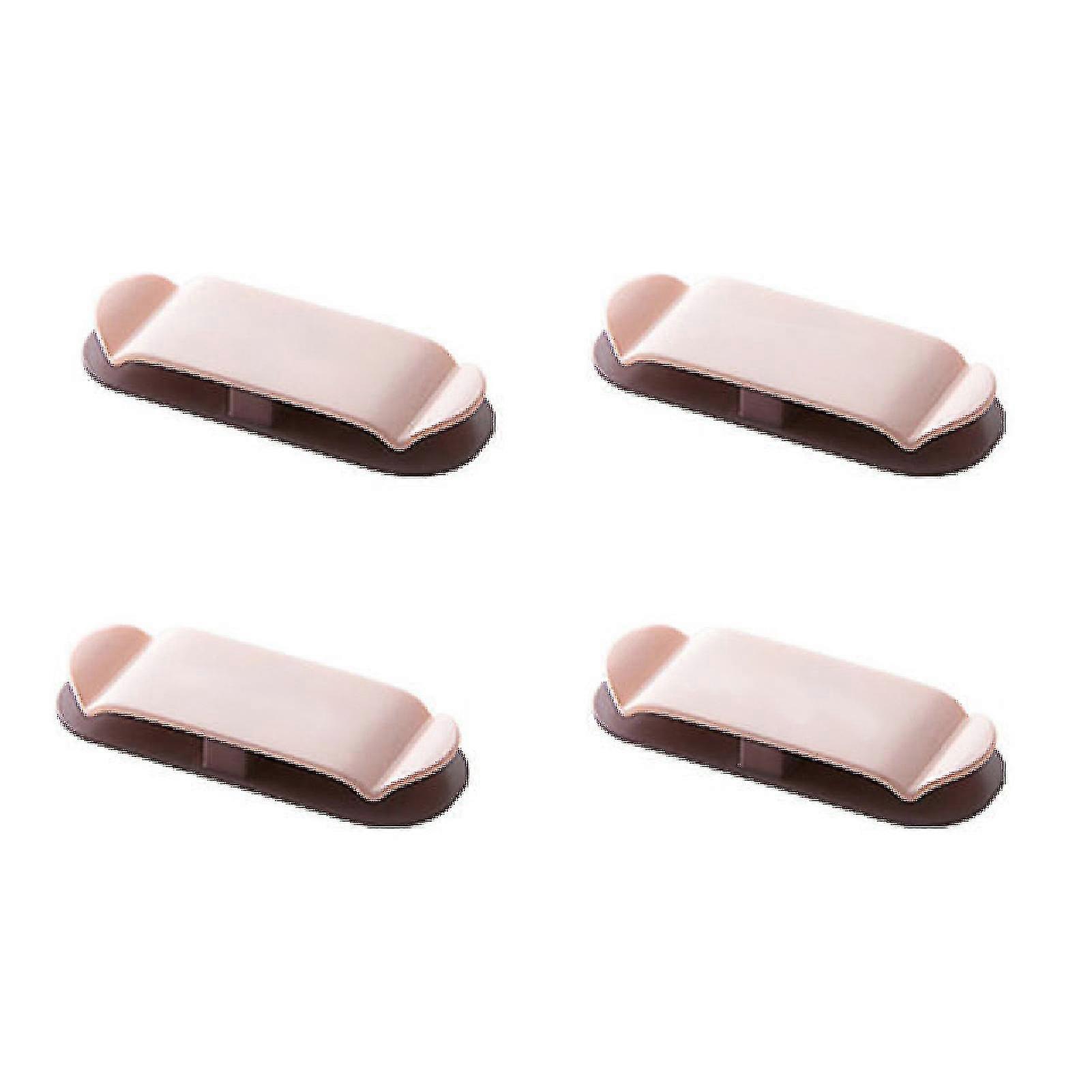 Yaju Punch Free Wall Mount Power Plug Storage Rack Holder Cord Organizer4pcspink