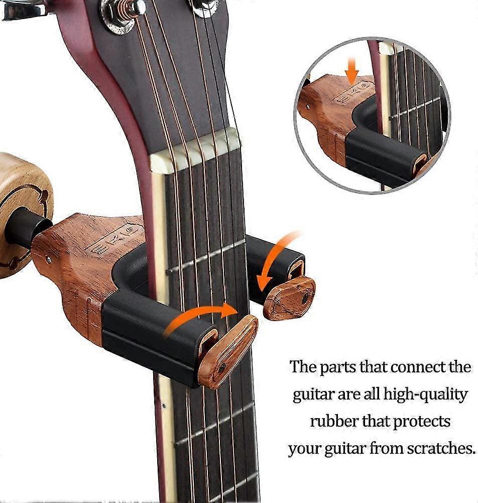 Gitarr väggmontering krok med automatisk stängning mekanism gitarrhållare krokar gitarr stativ väggfäste gitarr vägghållare för gitarrer Akustisk gitarr C