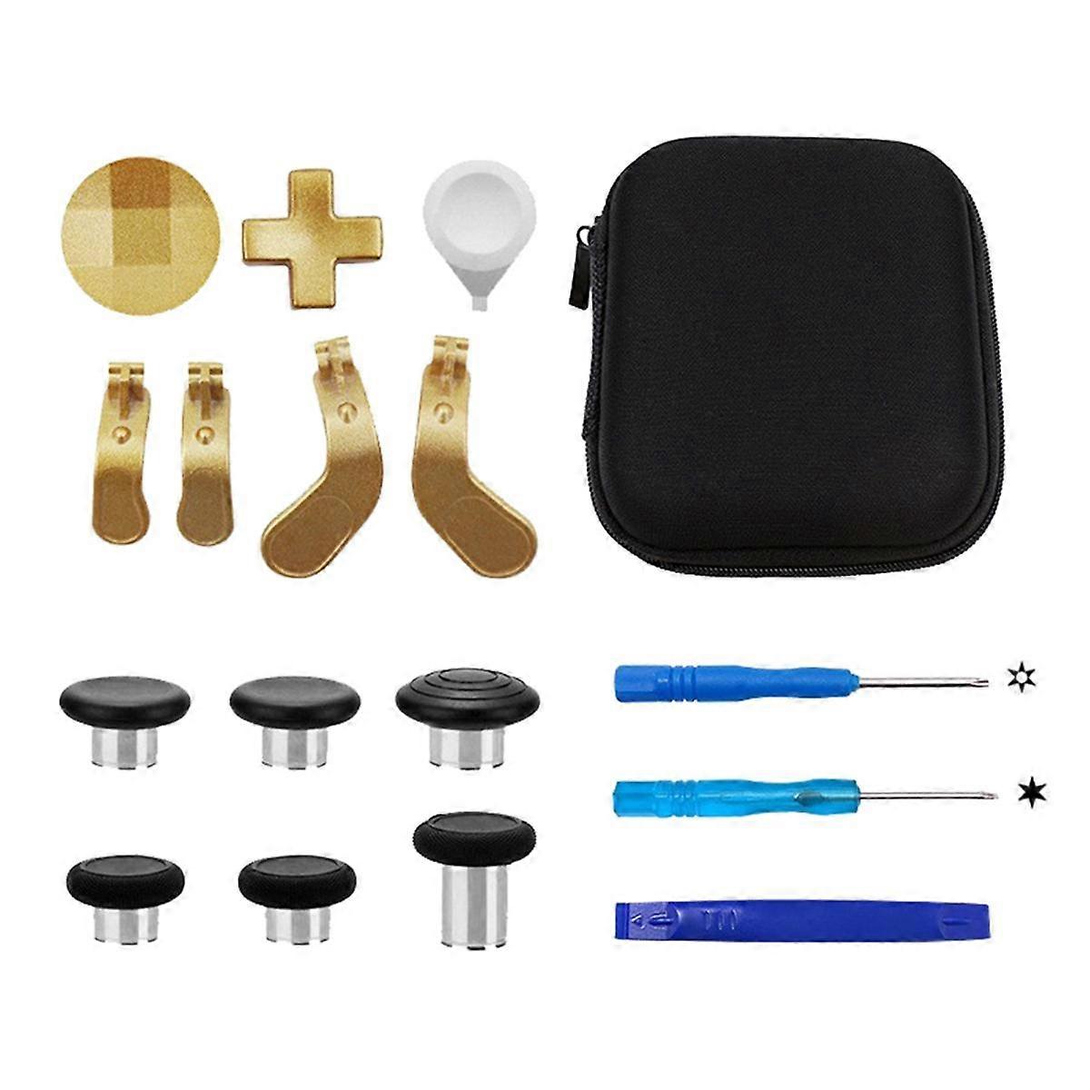 17PCS Metal Paddles Thumb Grips Core Joystick Kit for One Elite 2 Enhanced Precision Game Controlle
