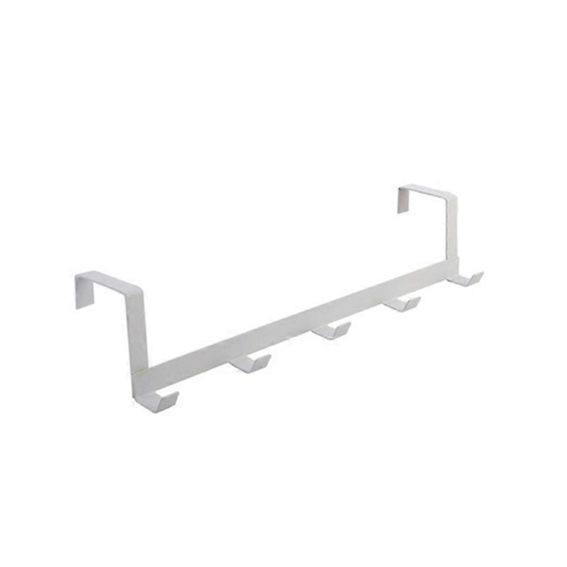 Coat Hanger Versatile 5-hook Design Punch-free Over Door Hook for Kitchen KAESI