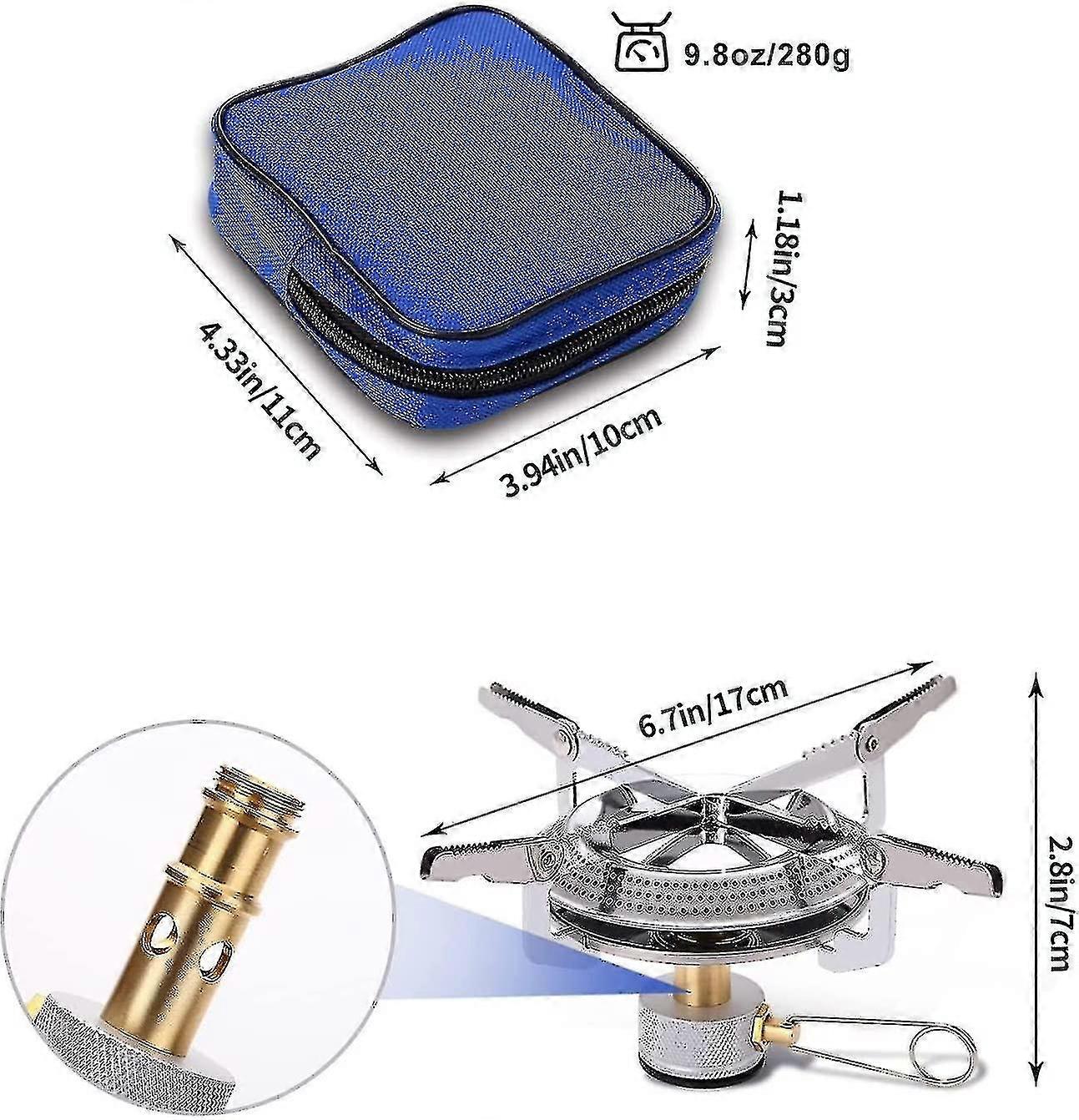 Portable Camping Stove, Camping Gas Burner With Carrying Case, Portable And Foldable Mini Gas Stove