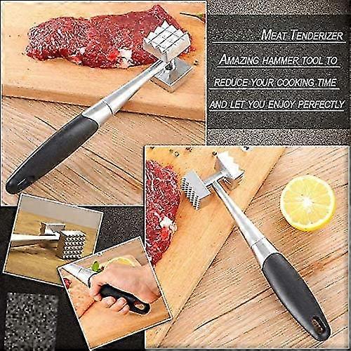 Meat Tenderizer, Dual-sided Nails Meat Mallet, Meat Hammer Used For Steak, Chicken, Fishmeat Pounder With Rubber Comfort Grip Handle, 8.8 Inches Meat