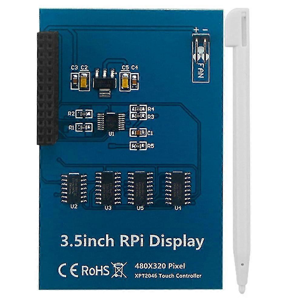 3.5 Inch Touchscreen Compatible With Raspberry Pi 4b/3b+/3b With Touchpen, Blue
