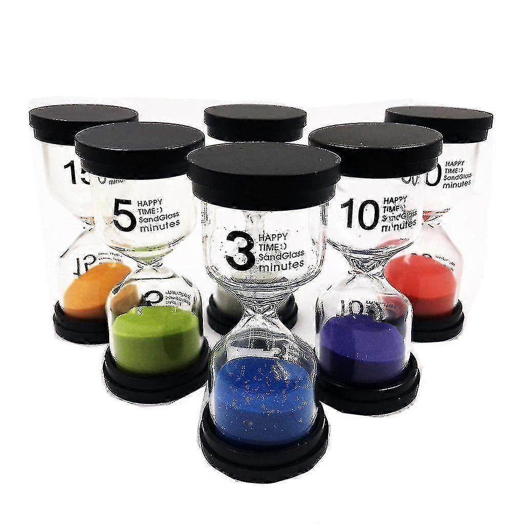 Sand Timer 6 Colors Hourglass Timer 1min / 3min / 5min / 10min / 15min / 30mi