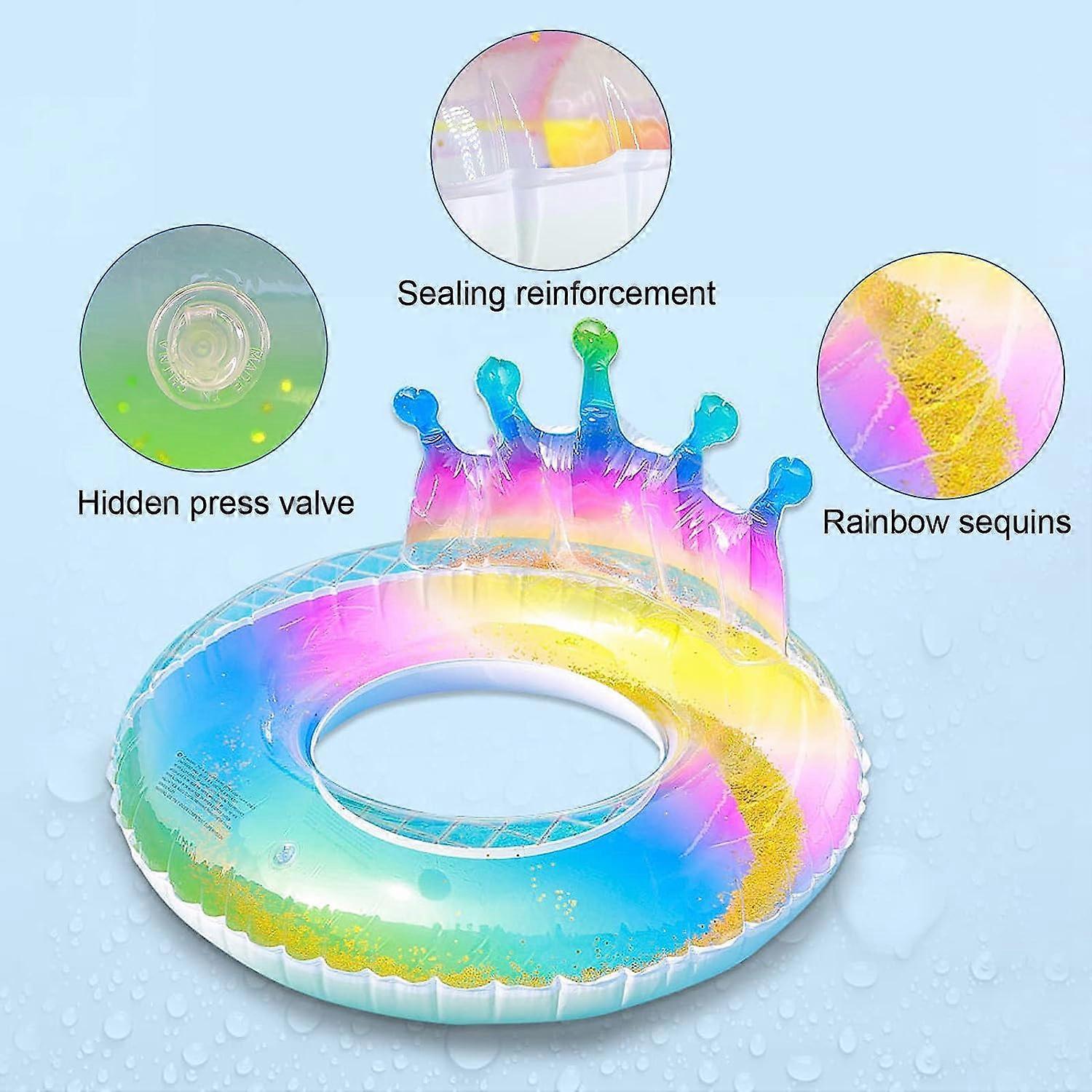 Swimming ring transparent floating sequined swimming ring inflatable swimming ring