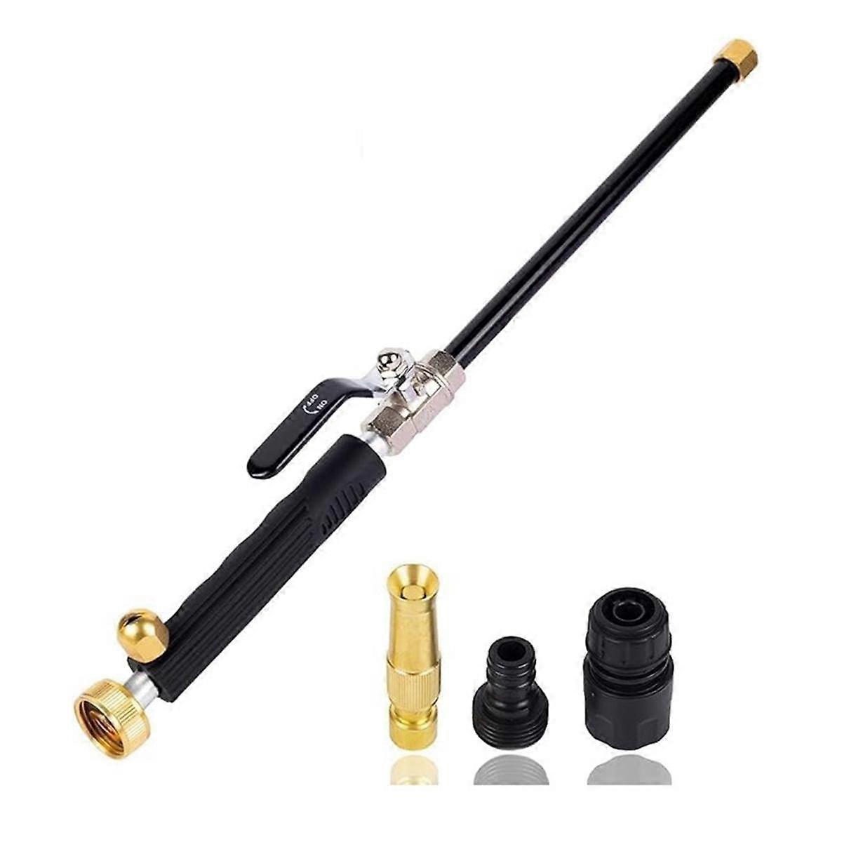 High Pressure Jet Nozzle Power Washer Wand for Garden Hose, with 3 Different Nozzles and Hose Quick