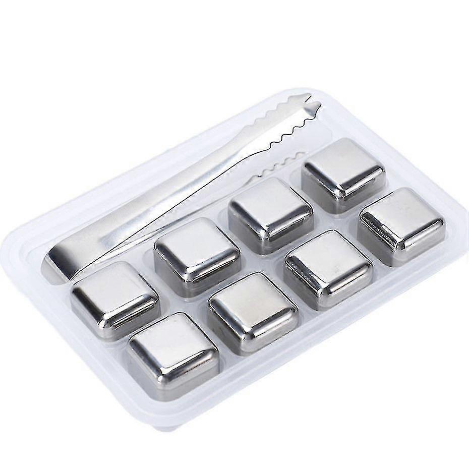304 Stainless Steel Ice Cube Reusable Chilling Frozen Rock Stone Ice Cube