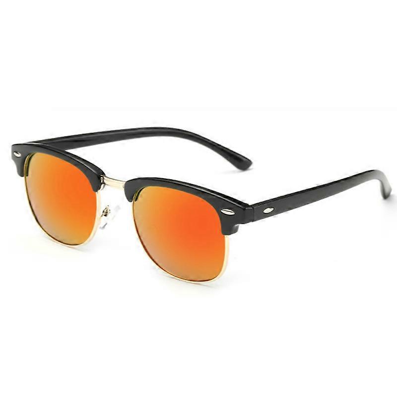 MIMIGO Classic Horn Rimmed Semi Rimless Polarized Sunglasses for Men Women
