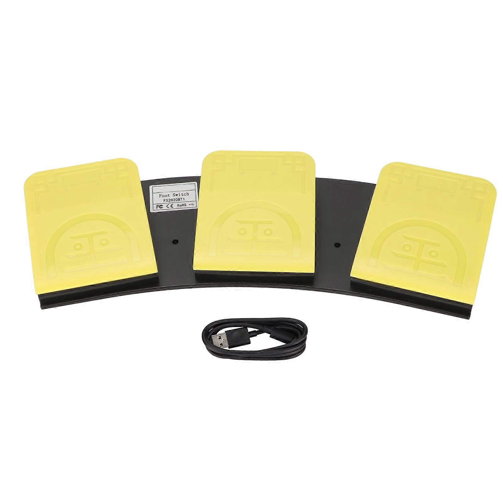 USB Foot Switch Mechanical Switch Dual Mode Connection Three Keyboard Foot Switch HID Device Programmable Computer Keyboard